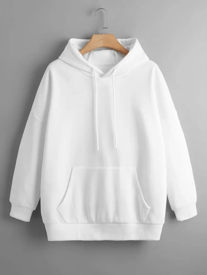 Men’s Plain White Hoodie